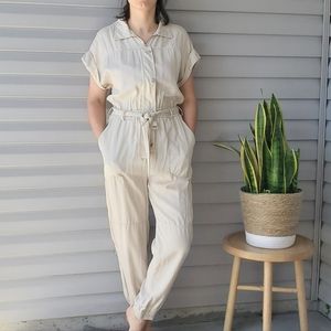 Black label by c'est toi cream jumpsuit